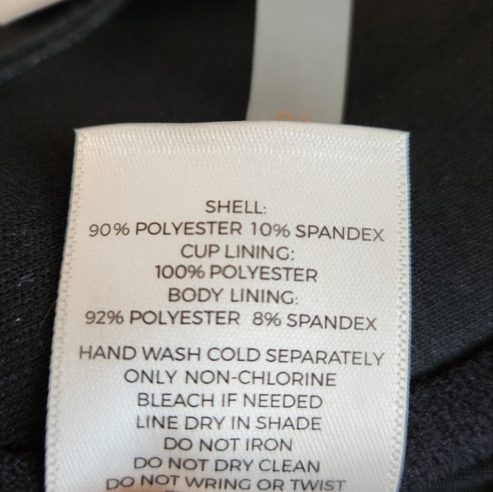 Shade & Shore Light Lift Ribbed Cut Out One Piece Bathing Suit Black 34D NWT - Picture 9 of 10